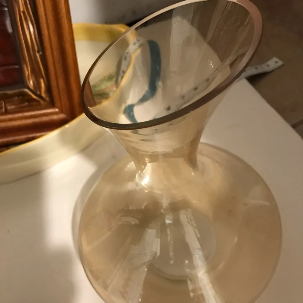 Ships Wine Decanter Slant Top W/ Round Bottom Champagne Crystal Decanter